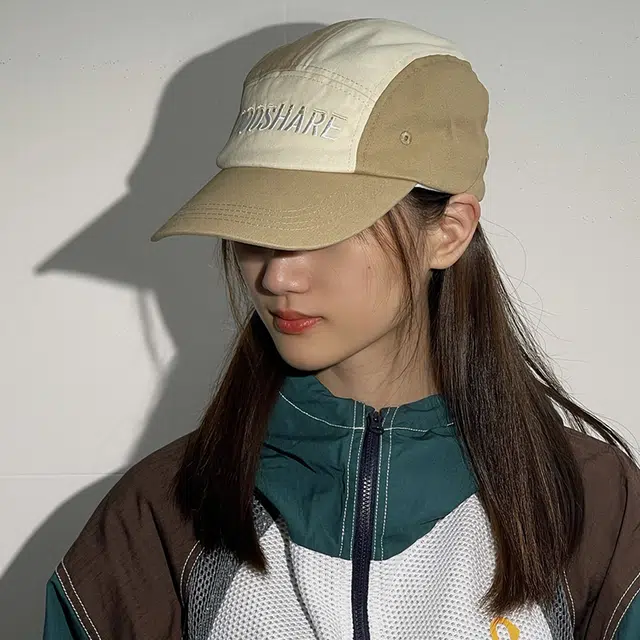 山一丸 板工装风五片帽户外运动美式复古拼色 鸭舌帽 男女同款情侣款