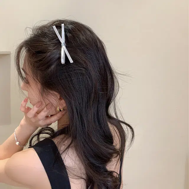 山一丸 黑色蝴蝶结女简约高级感 发夹 女款