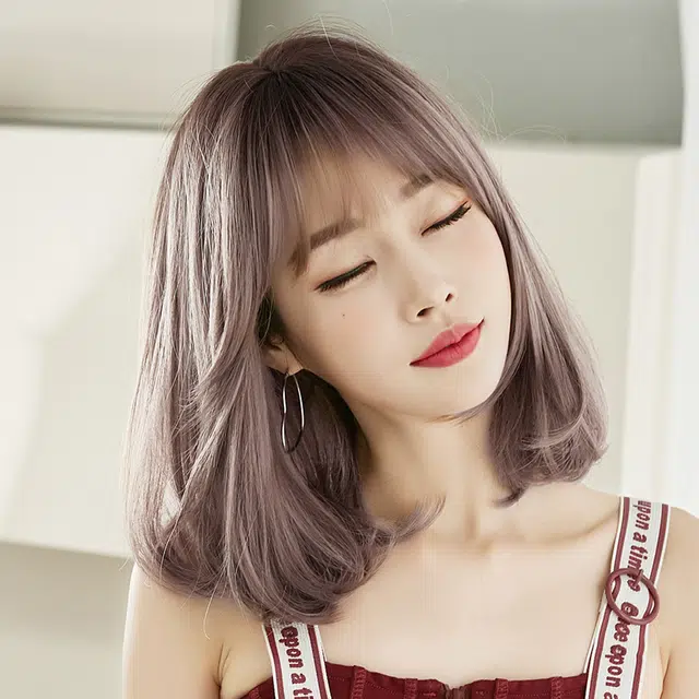 山一丸 梨花头齐肩整顶发套自然蓬松锁骨发卷发内扣 假发 女款