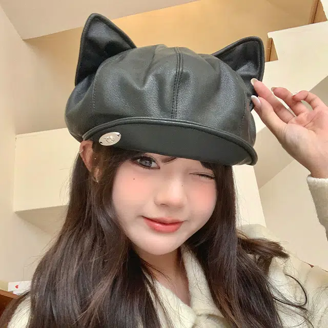 山一丸 甜美可爱 涤纶 帽子 女款