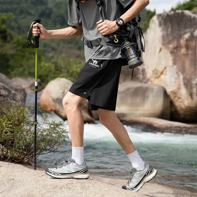 领航骆驼 城市通勤学生党运动速干百搭透气工装短裤 男女同款