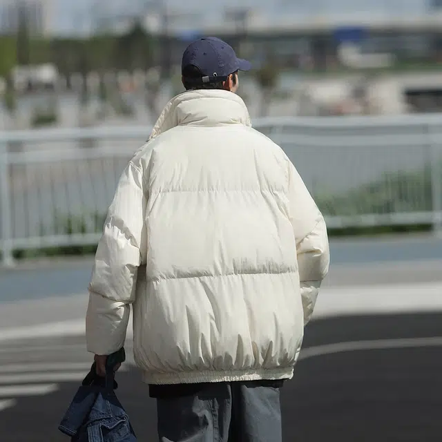 领航骆驼 冬季抗寒舒适时尚简约纯色运动日常通勤字母休闲宽松百搭  棉服 男女同款