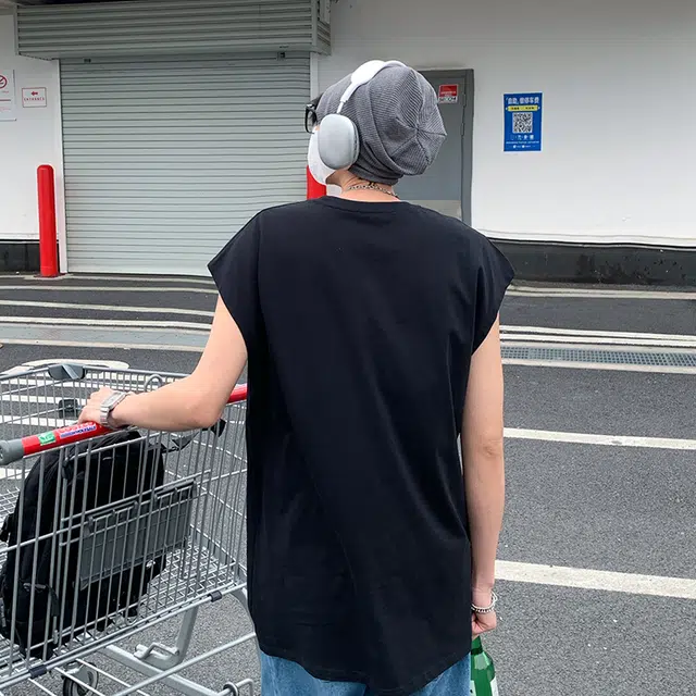 领航骆驼 美式基础运动时尚复古纯棉吸湿排汗透气凉感舒适简约大码宽松坎肩潮牌高街痞帅无袖背心 男女同款