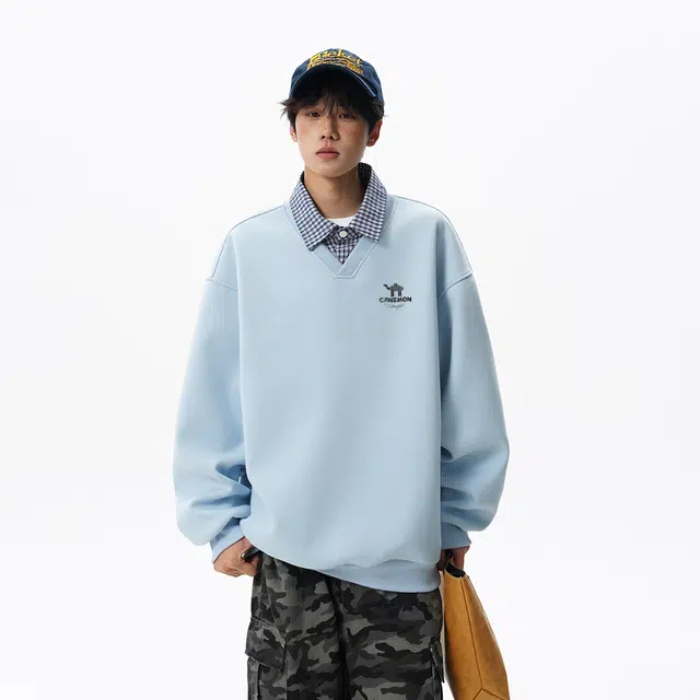 领航骆驼 美式重磅潮牌宽松舒适时尚百搭潮流卫衣 男女同款