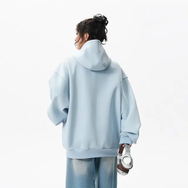 领航骆驼 美式重磅时尚通勤休闲简约高级感松弛慵懒卫衣 男女同款