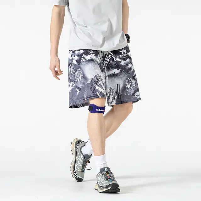 领航骆驼 美式复古户外运动透气速干潮流五分时尚百搭宽松休闲短裤 男女同款