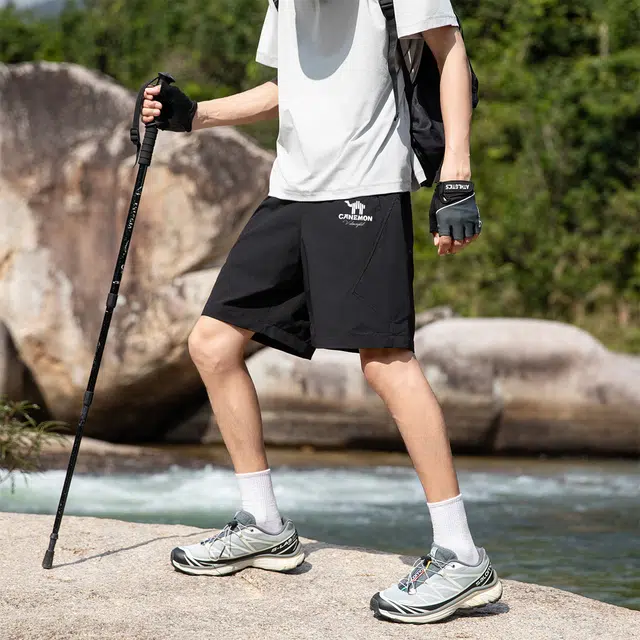 领航骆驼 户外百搭潮流运动速干舒适中腰休闲短裤 男女同款