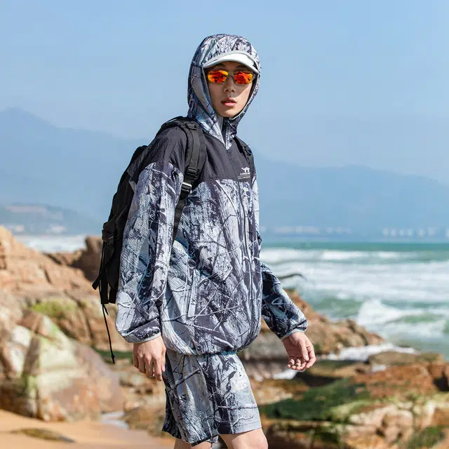 领航骆驼 山系户外防紫外线轻薄透气登山徒步防晒服 男女同款