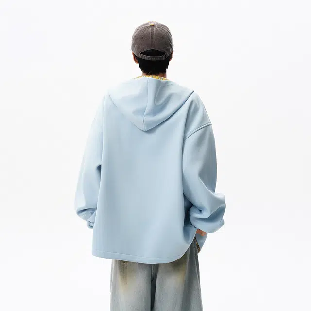 领航骆驼 韩系简约帅气亲肤经典时尚通勤街头重磅宽松复古卫衣 男女同款