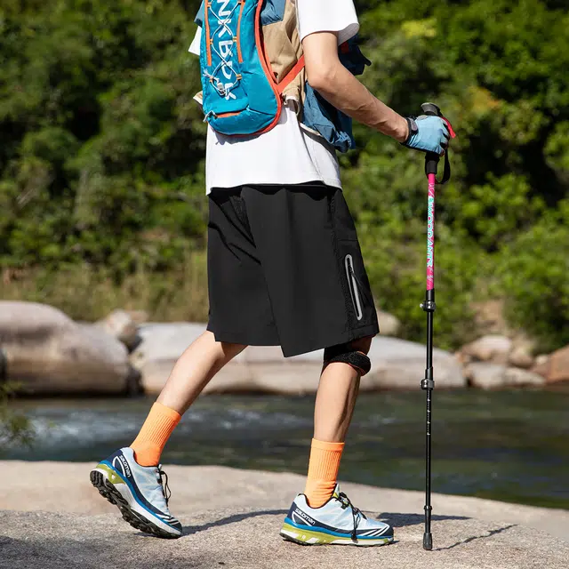 领航骆驼 户外百搭宽松系带舒适百搭五分休闲短裤 男女同款