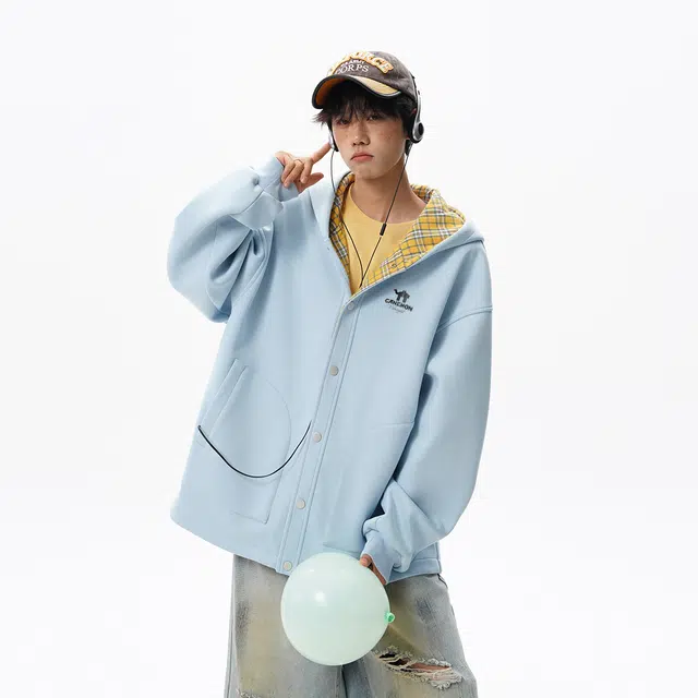 领航骆驼 韩系简约帅气亲肤经典时尚通勤街头重磅宽松复古卫衣 男女同款