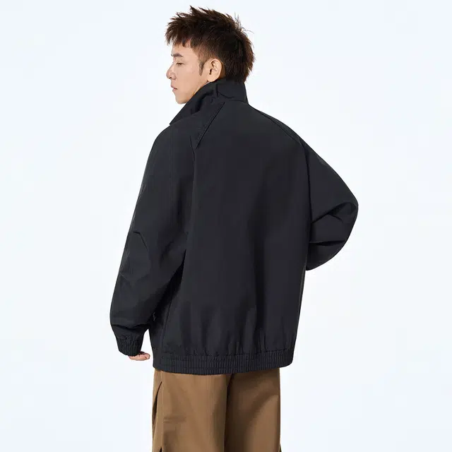 领航骆驼 时尚街头系列复古原创简约基础款学院风翻领休闲宽松上衣潮流潮牌春秋季外套百搭舒适痞帅高级感工装夹克  男女同款