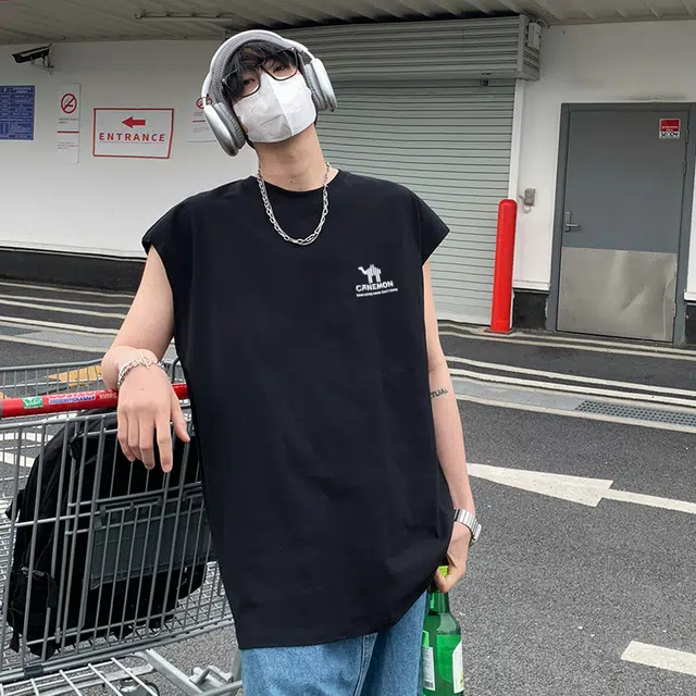 领航骆驼 美式基础运动时尚复古纯棉吸湿排汗透气凉感舒适简约大码宽松坎肩潮牌高街痞帅无袖背心 男女同款