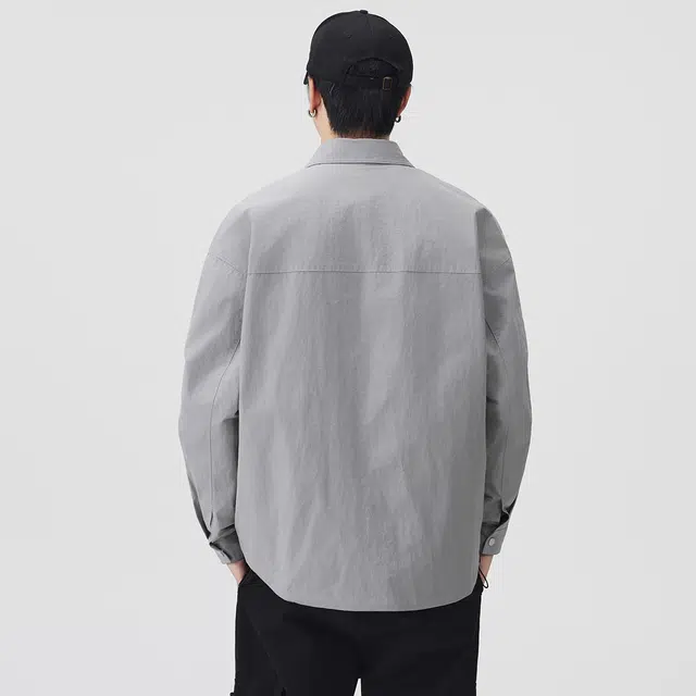 领航骆驼  美式潮牌高街复古工装拼接设计感时尚百搭宽松情侣春秋潮流外套长袖翻领  夹克  男女同款