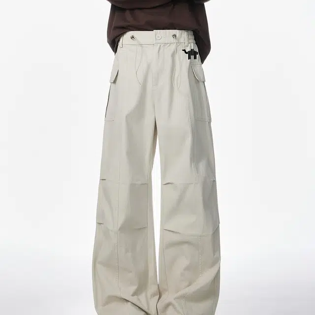 领航骆驼 美式拼接户外百搭直筒系带潮流休闲牛仔裤 男女同款