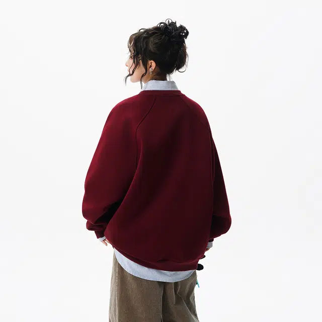 领航骆驼 宽松日常通勤舒适垂感高品质美式潮流简约百搭卫衣 男女同款