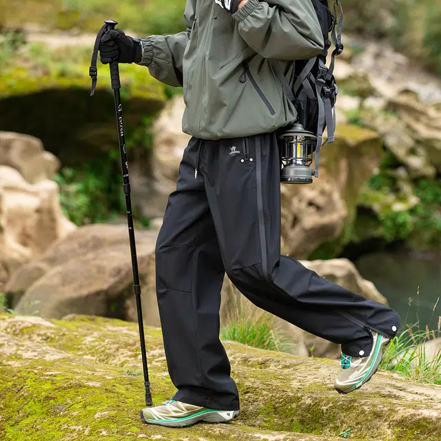 领航骆驼 美式户外机能裤日常通勤防水防风速干轻薄透气拉链网孔设计  工装裤 男女同款