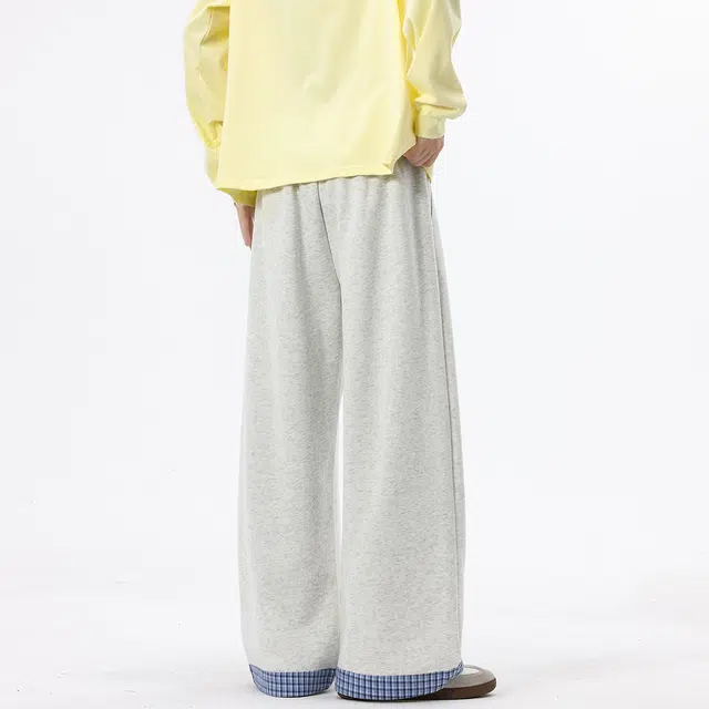 领航骆驼 美式复古学院风字母印花小众高级设计感宽松直筒百搭简约运动阔腿卫裤    休闲裤  男女同款