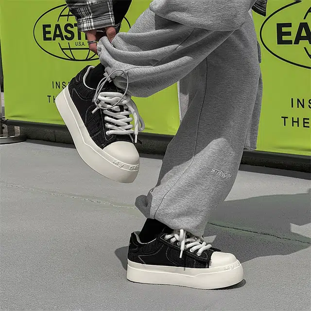 年走索 网布 百搭厚底休闲大头小众 低帮 板鞋 男款