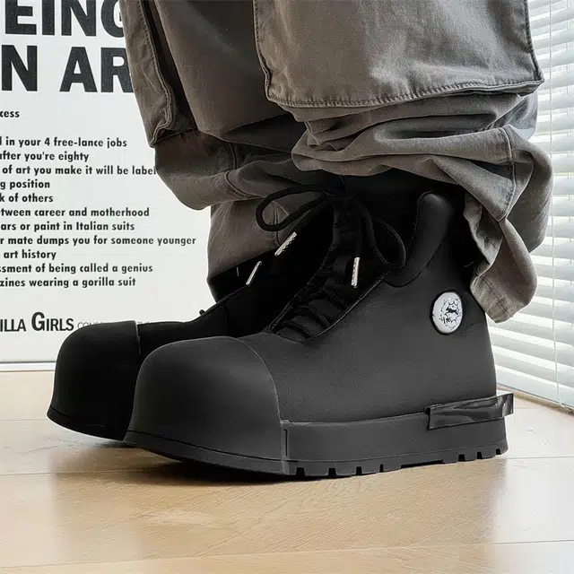 年走索 二层牛皮 高级感百搭 中筒 马丁靴 男女同款