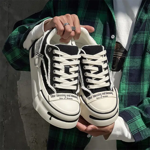 年走索 潮流舒适 低帮 帆布鞋 男女同款 黑色