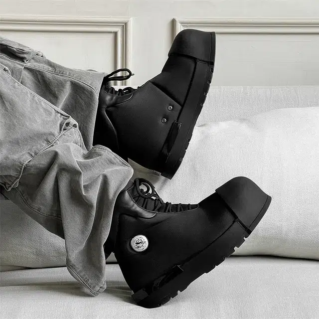 年走索 二层牛皮 高级感百搭 中筒 马丁靴 男女同款