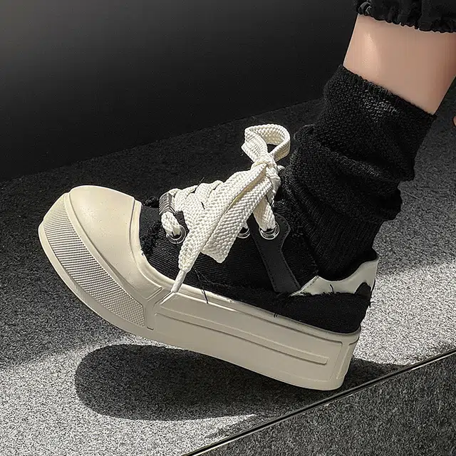 年走索 小众国潮时尚潮流舒适 低帮 板鞋 男女同款 黑色