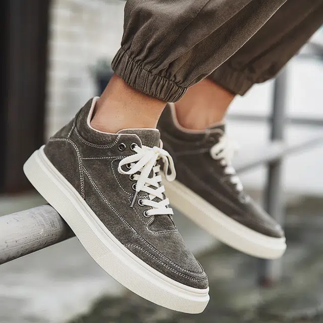 年走索 圆头系带 舒适百搭 防滑耐磨 高帮 板鞋 男款
