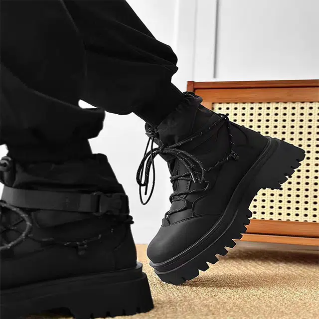 年走索 二层牛皮 时尚舒适 短筒 马丁靴 男女同款