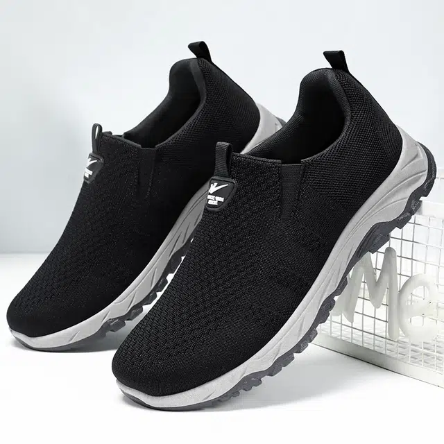 双星八特 飞织 爸爸鞋子软底一脚蹬运动鞋男士老北京布鞋老人鞋中老年健步鞋 网布 时尚百搭 舒适 耐磨减震 低帮 生活休闲鞋 男款