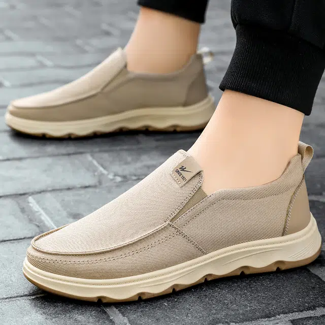 双星八特 男鞋一脚蹬爸爸鞋男士中老年健步鞋老北京布鞋 帆布 简约舒适 宽松透气 耐磨 低帮 生活休闲鞋 男款