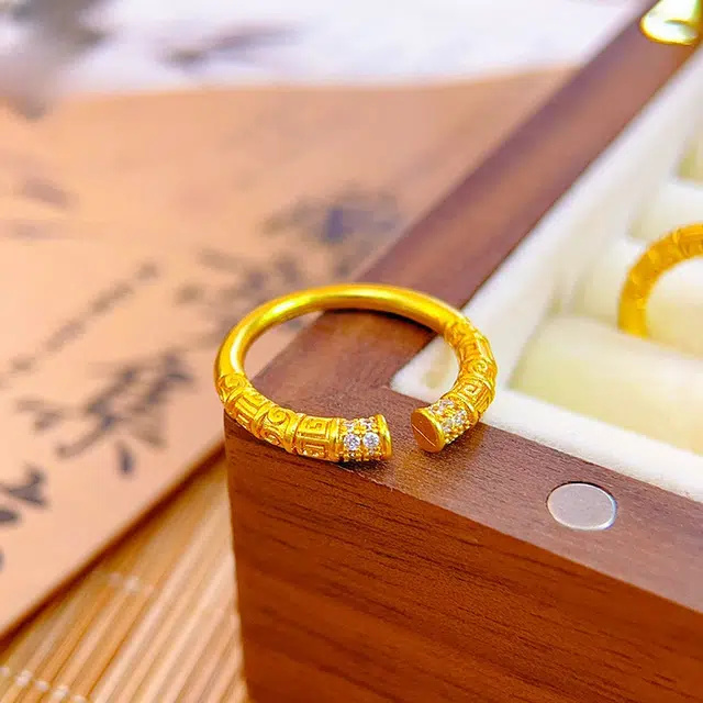 丰运阁 直面天命 金箍棒紧箍咒 悟空神话游戏闯关 平安喜乐招财有钱花越战越勇爱情甜蜜 精致百搭闪耀 锆石 戒指 男女同款情侣款