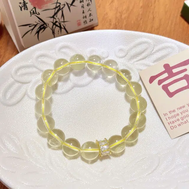 丰运阁 财运亨通暴富黄水 晶 腰缠万贯招财进宝日进斗金有钱花 原创小众设计 姐妹闺蜜送礼简约百搭好运 水晶 手串 女款