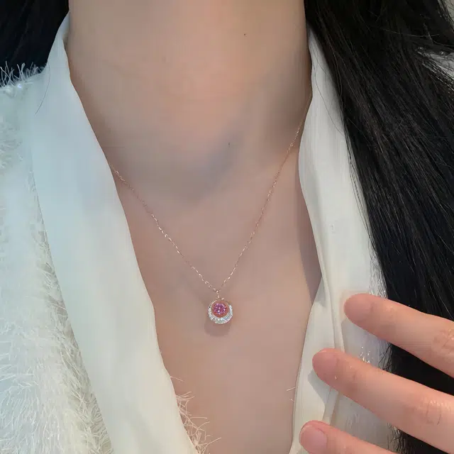 丰运阁 跳动的心 灵动之心甜美少女有钱花心动信号 甜蜜爱饰以爱之名精致小众设计高级感闪耀告白生日纪念日 合金 项链 女款
