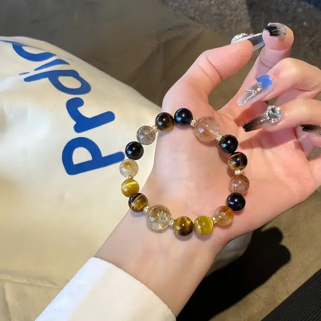 丰运阁 【财源滚滚黑金超金霸大综合】超级吸金招财小霸王助事业增强自信决策力领导力成功上岸 #好运天然 多色水晶 手串 男女同款情侣款