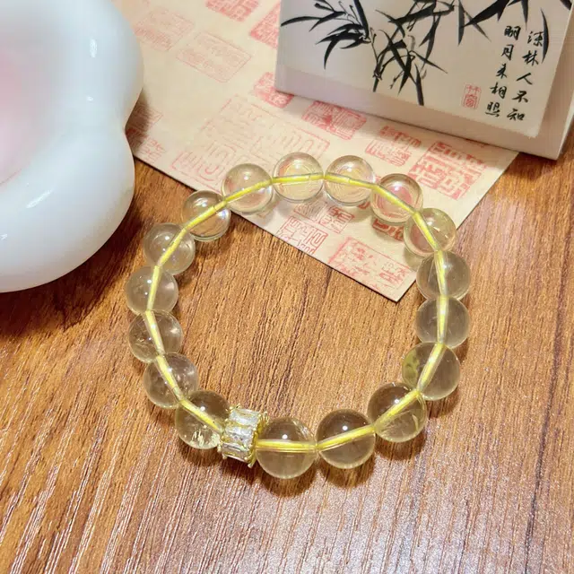 丰运阁 财运亨通暴富黄水 晶 腰缠万贯招财进宝日进斗金有钱花 原创小众设计 姐妹闺蜜送礼简约百搭好运 水晶 手串 女款