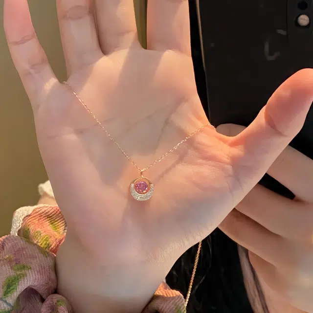 丰运阁 跳动的心 灵动之心甜美少女有钱花心动信号 甜蜜爱饰以爱之名精致小众设计高级感闪耀告白生日纪念日 合金 项链 女款