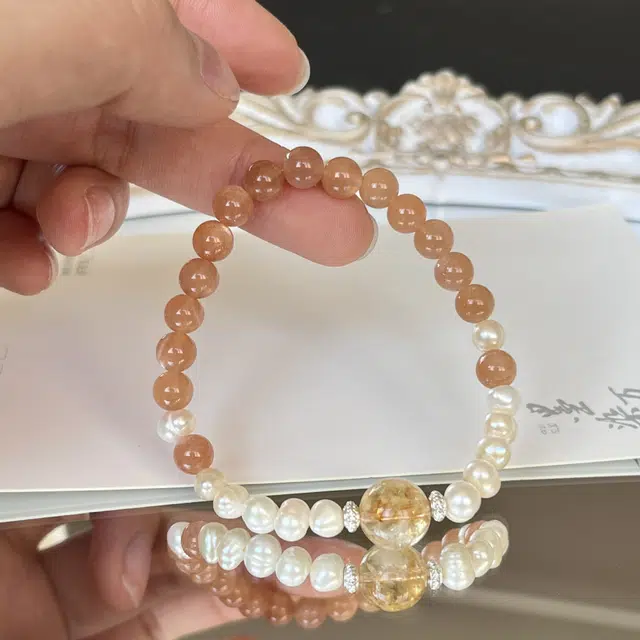 丰运阁 太阳女神  原创小众设计拼接 招财阳光气质优雅通勤百搭简约送礼闺蜜 好运 做个富婆有钱花 水晶 手串 女款
