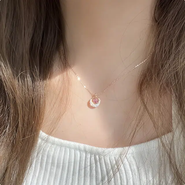 丰运阁 跳动的心 灵动之心甜美少女有钱花心动信号 甜蜜爱饰以爱之名精致小众设计高级感闪耀告白生日纪念日 合金 项链 女款