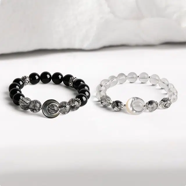 丰运阁 月光幻影 #好运 事业运爆棚爱情美满甜蜜 五行喜金正能量勇气之石国潮冷淡风纪念日 水晶 手串 男女同款情侣款