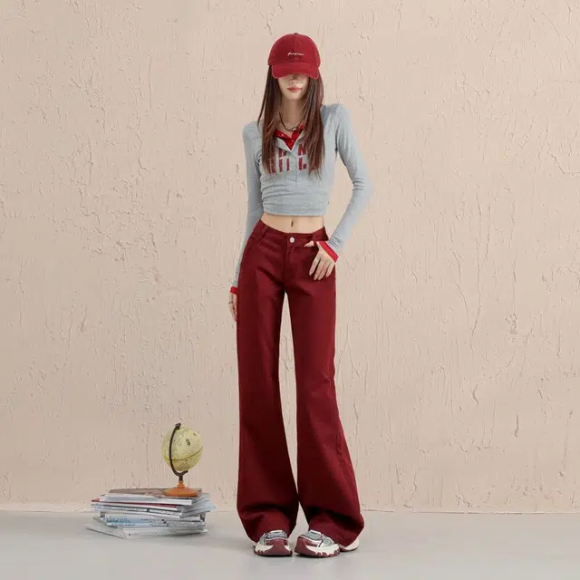 么宁 美式复古长腿精低腰宽松喇叭裤百搭修身马蹄裤女牛仔裤 女款