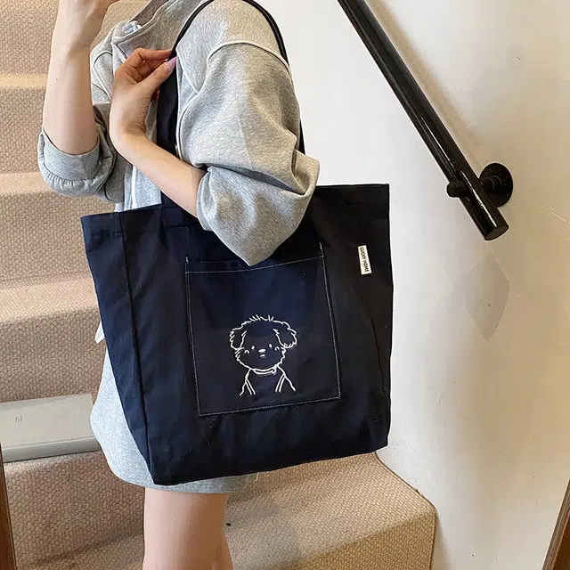 伊曼家 韩版原宿简约百搭小众洋气通勤 尼龙 托特包单肩包 女款 多色