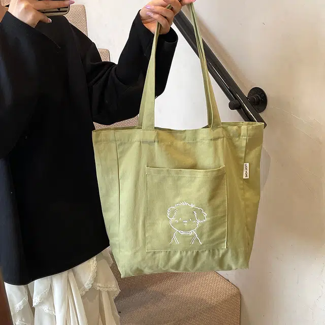 伊曼家 韩版原宿简约百搭小众洋气通勤 尼龙 托特包单肩包 女款 多色