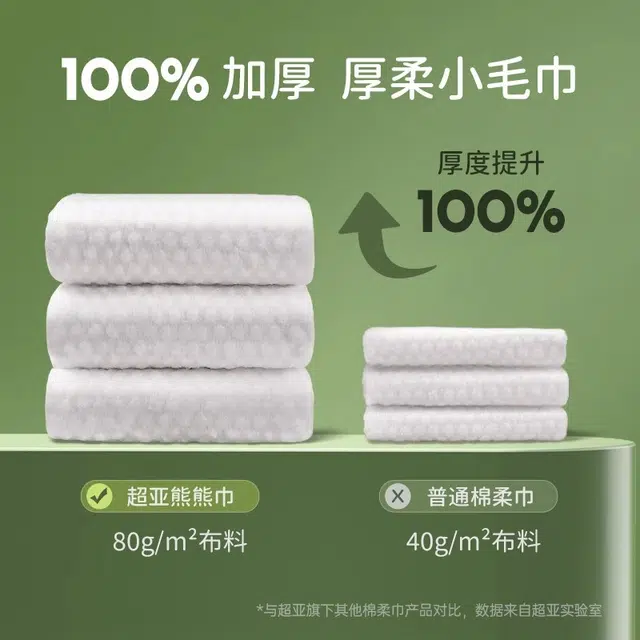 超亚 棉柔巾婴儿干湿两用面巾一次性洗脸巾抽取式擦脸巾加厚学生党