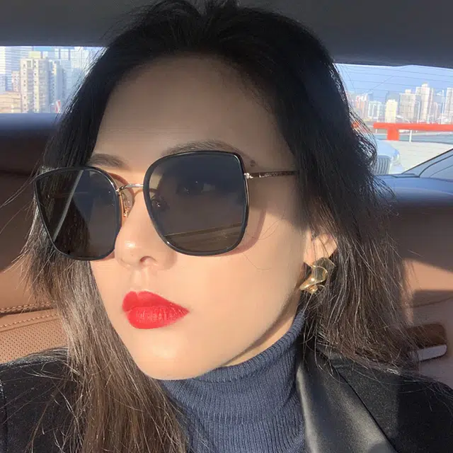 浪莎 时尚休闲简约百搭大框小脸 方形 太阳眼镜 男女同款情侣款