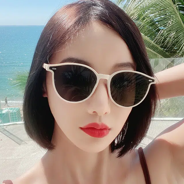 浪莎 复古太阳眼镜 猫眼 时尚百搭防晒墨镜 男女同款情侣款