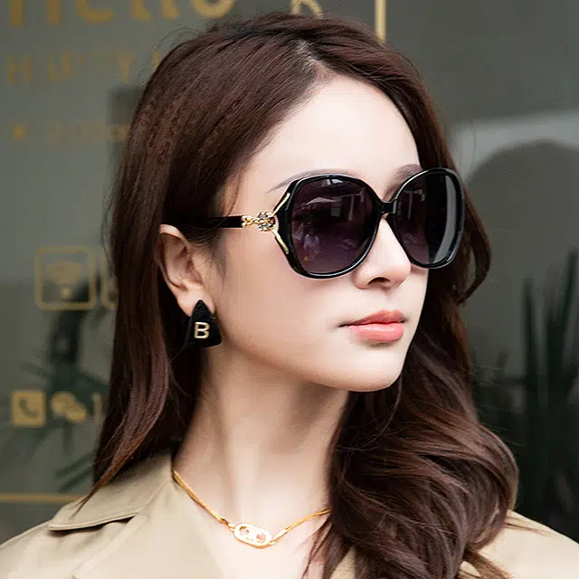 浪莎 高品质时尚素颜遮阳镜防紫外线显脸小 不规则形 太阳眼镜 男女同款情侣款