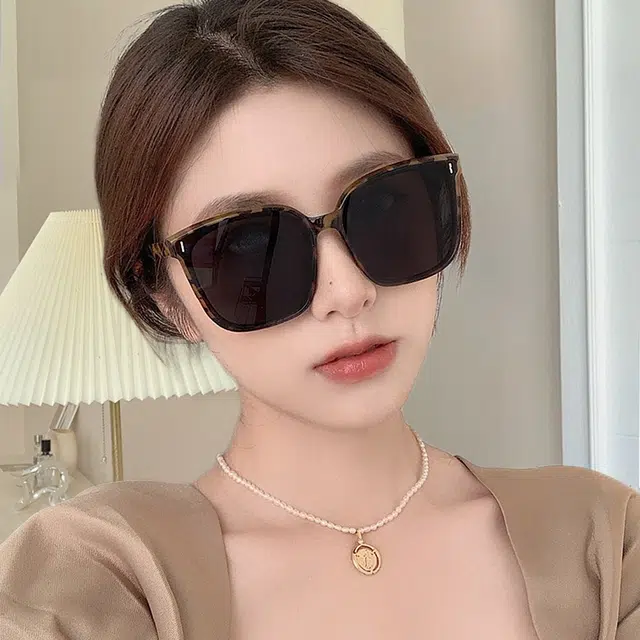 浪莎 防晒防紫外线墨镜潮 方形 太阳眼镜显脸小高级感 男女同款情侣款
