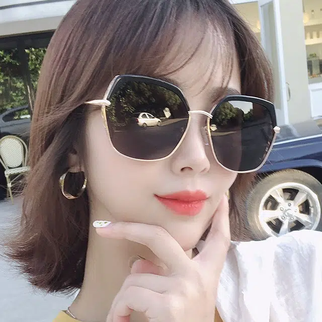 浪莎 小众设计大框防晒 不规则形 太阳眼镜 男女同款情侣款