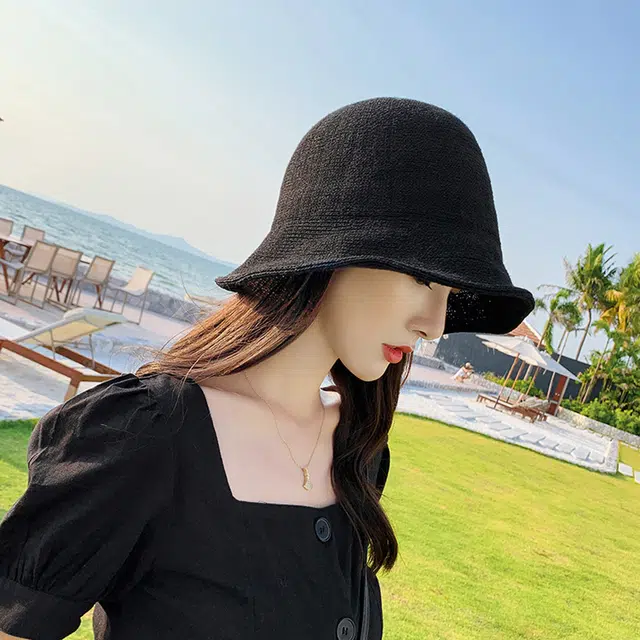 浪莎 夏季时尚简约百搭薄款小檐遮阳防晒防紫外线 锦纶聚酯纤维腈纶 渔夫帽 女款